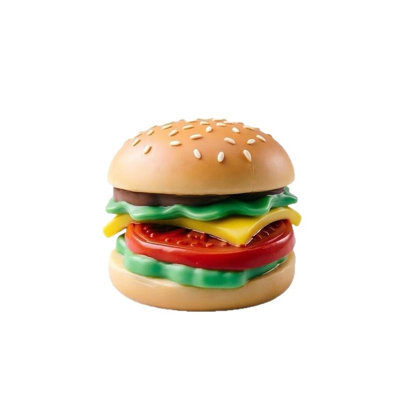 Grote Squishy Hamburger Stressbal Autisme TPR Sensorisch Speelgoed Stress Angstverlichting Speelgoed Knijp Decompressie Speelgoed voor Volwassene Kind Cadeau beige