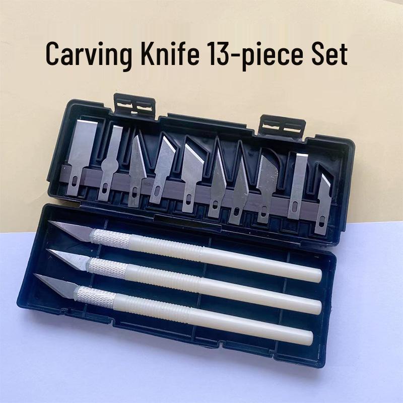 13-Piece Craft & Carving Knife Set with DIY Journal Tools