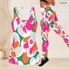 Women Plus Size Two Piece Set Scoop Neck Sleeveless Floral Printed Longline Tank Top Fitted Leggings