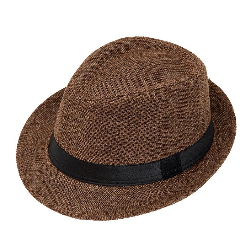 Chapeau Haut de Forme d'Extérieur pour Hommes, Pare-Soleil et Protection Solaire, Tendance Mode d'Été pour Femmes, Chapeaux de Paille Polyvalents, Chapeaux Jazz