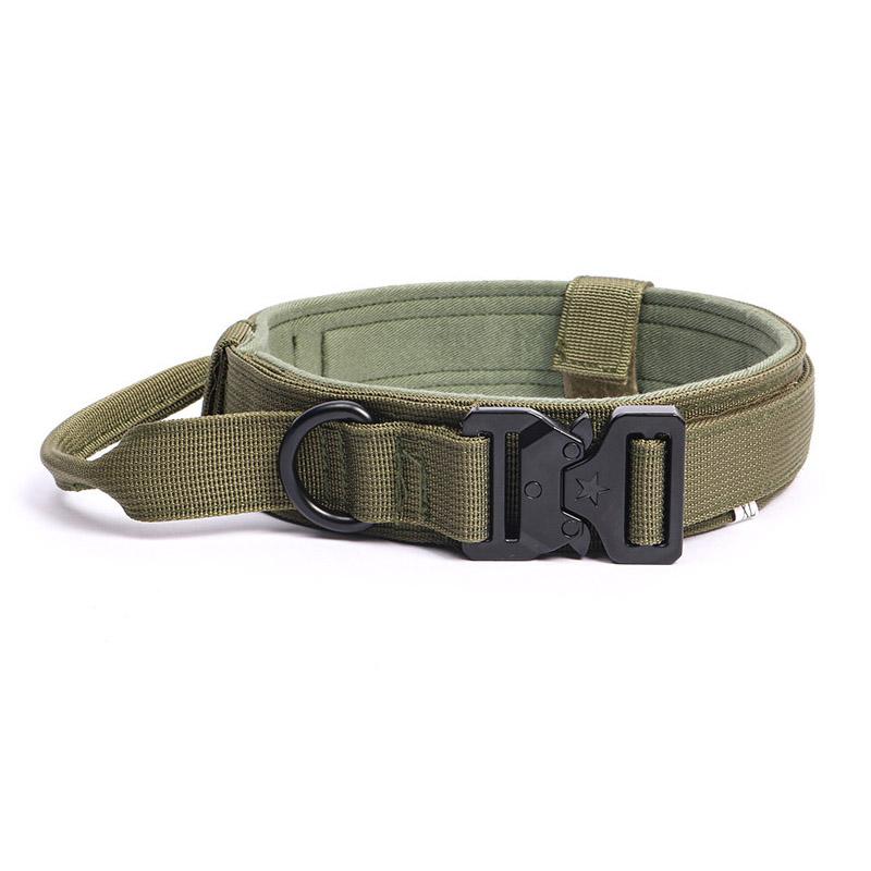 Tactical Dog Collar MilitaryAdjustable Nylon Lead Training Accessory Breakaway Leash Rope Large DogShepherd Training Accessories