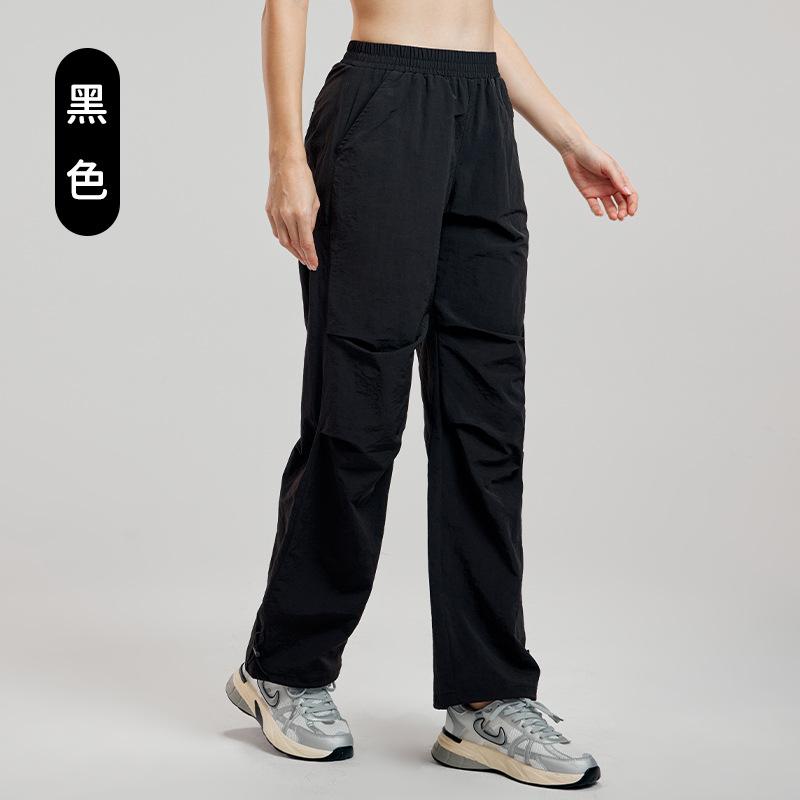 

Спортивные штаны Брюки Женский Повседневный Комбинезон Премиум Штаны на шнурке Фитнес Йога Беговые штаны Эластичные Карманы XL чёрный