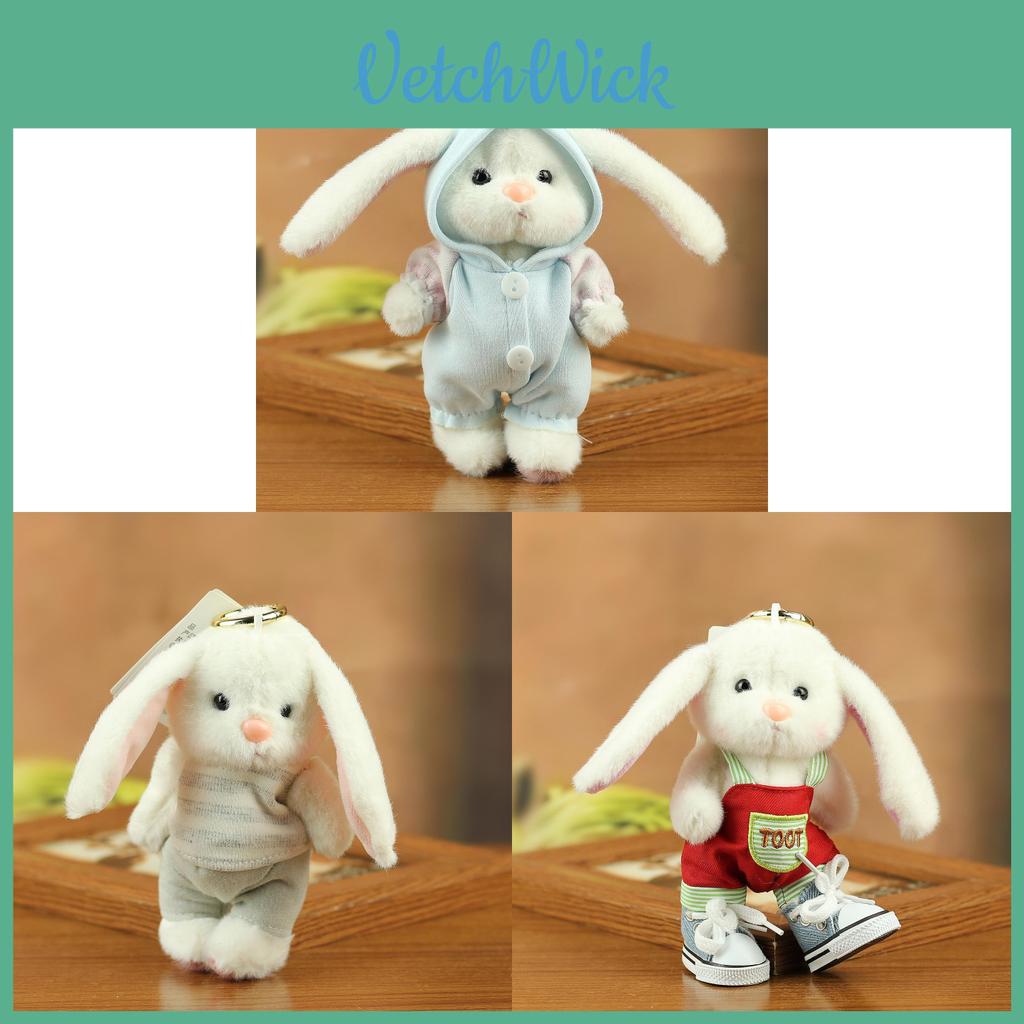 Plush Bunny Keychain With Movable Joints For Kids And Collectors