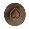 Heart-shaped Top Suede  hat with same color accessories  wide brim hat for men and women  chapeau