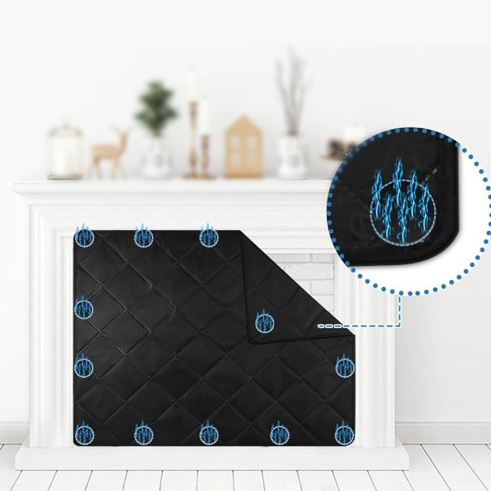 

1PC Fireplace Cover Blanket For Fireplaces To Block Wind And Insulate Heat Winter Magnetic Fireplace Cover Wind Blocking Cover 73