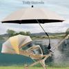 Outside Car Umbrella with Clamp Attachment for Strollers & Pet Chairs Manual Open Portable Travel Sunshade,1PC