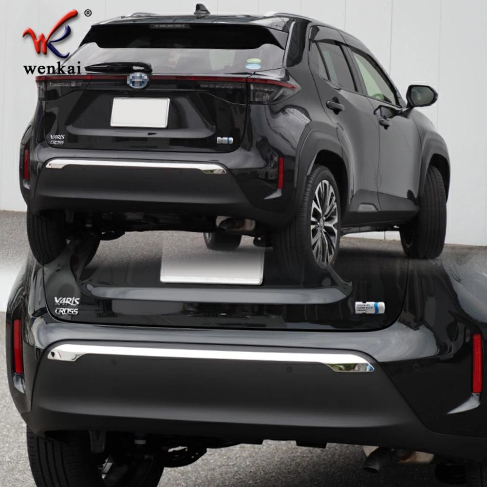 Chrome Rear Bumper Cover Strips Protector For Toyota Yaris Cross    Accessories Electroplated silver