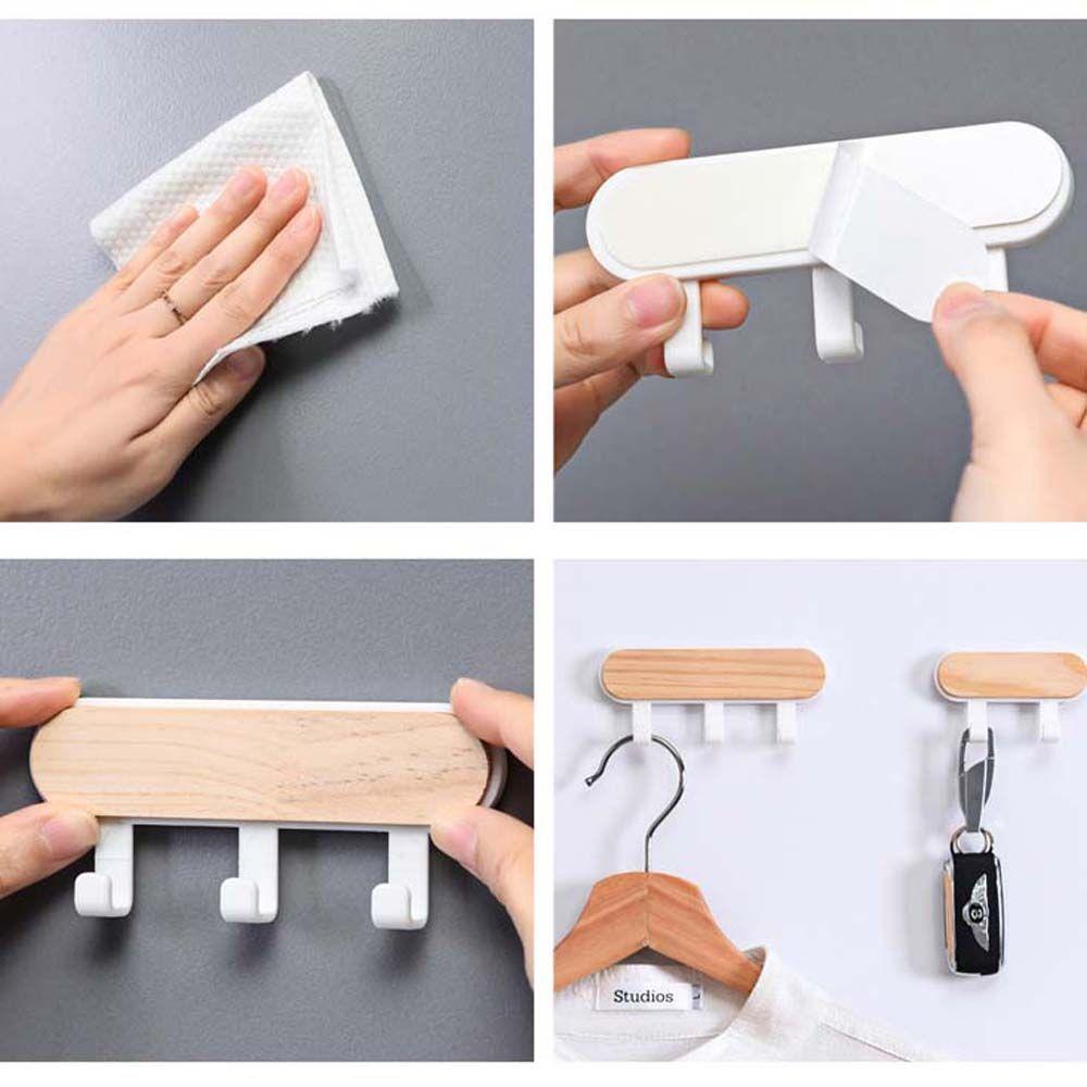 Kreativní dřevěný nástěnný věšák na oblečení, držák na ručníky do koupelny, nástěnný háček, věšák, držák na klíče