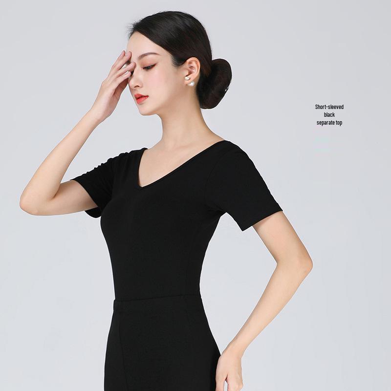 Women's Slim-fit Elegant Dance Practice Suit - Fashion Show and Etiquette Training Set