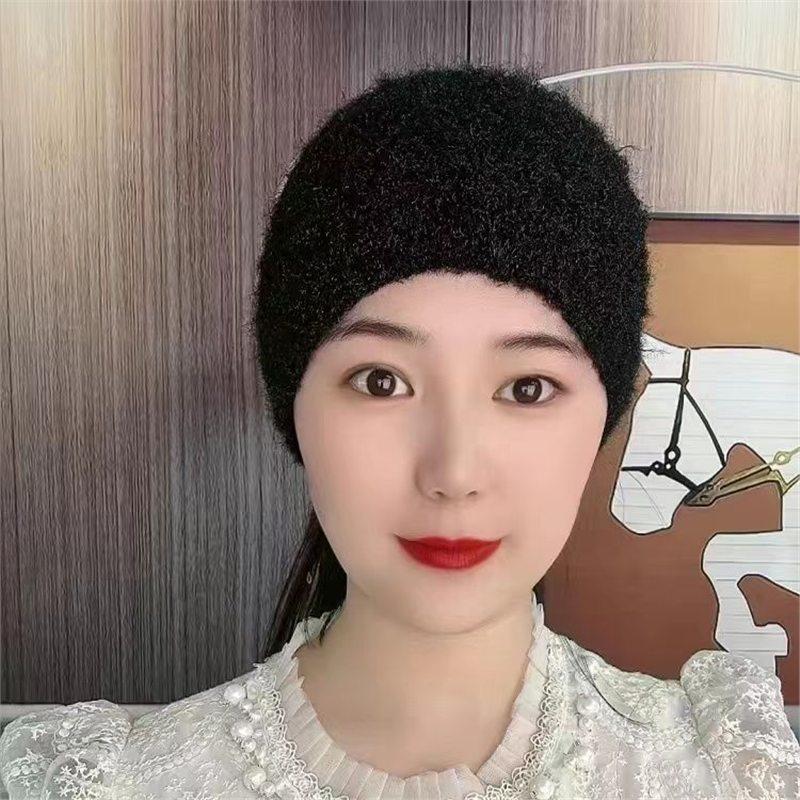 New knitted hat wool warm headgear winter covering artifact knitted headband headscarf scarf