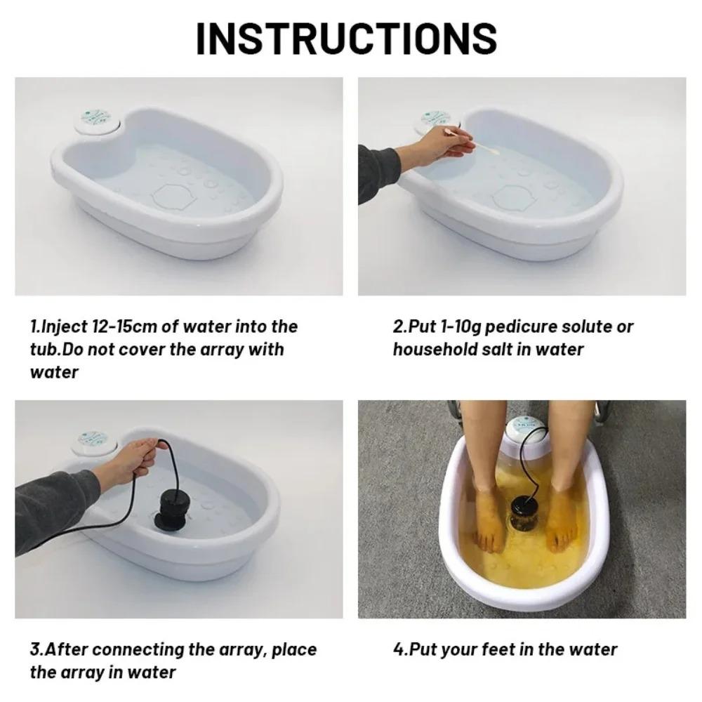 Detox Ionen Fußbad Massagegerät Elektrisch Mini Fußbad Reinigung Entgiftung Fußbad Bad Vibration Gesundheitsvorsorge Arrays Aqua