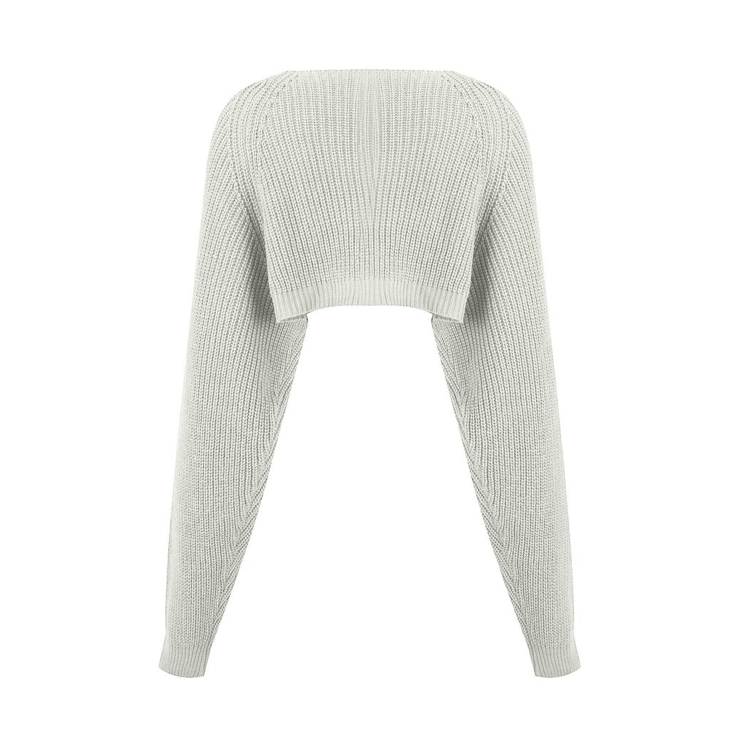 Women's Fashion Shawl Sweater Solid Color Long Sleeve Cardigan Top