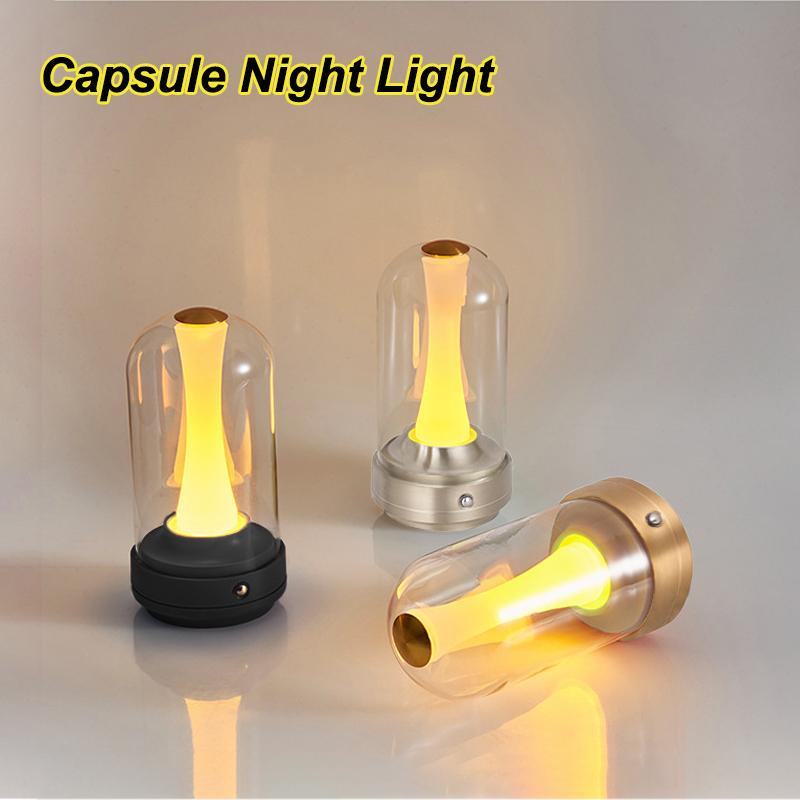 Elegant LED Lamp Rechargeable Touch Sensor Waterproof Ideal for Reading Ambient Lighting In Home Bedroom Bar Office Outdoor