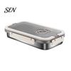 Sealing Lid Food Container Stainless Steel Crisper Box with And Handle, Large Capacity Stackable Dry Organizer Bread Storage Box, Portable for Home or