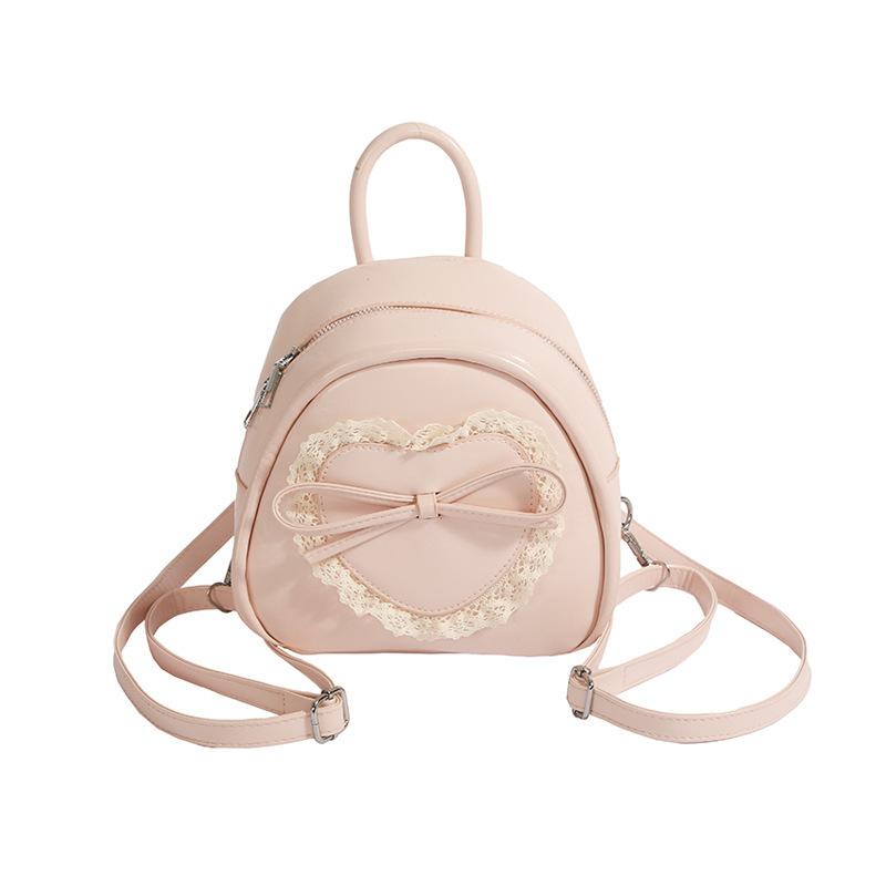 New Large-capacity Handbag Bow Fashionable Sweet Backpack Female Lace Love