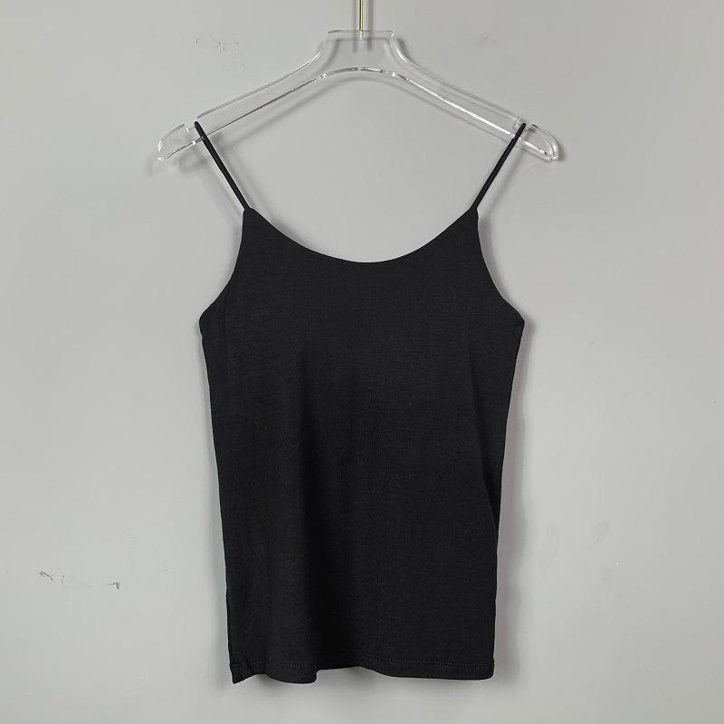 

Korean Dongdaemun Slimming Camisole with Chest Pads - Figure-Flattering Women s Inner Wear One Size чёрный