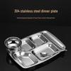 Xiyao 304 Stainless Steel Divided Lunch Tray