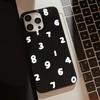 Ins Simple Numbers Case for iPhone 11 Cases IPhone 15 12 13 14 16 Pro Max X XR XS Max 14 15 7 8 Plus iPhone16e Soft Cover Funda