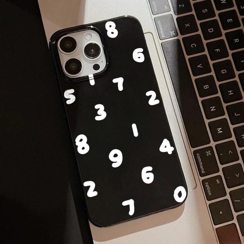 Ins Simple Numbers Case for iPhone 11 Cases IPhone 15 12 13 14 16 Pro Max X XR XS Max 14 15 7 8 Plus iPhone16e Soft Cover Funda