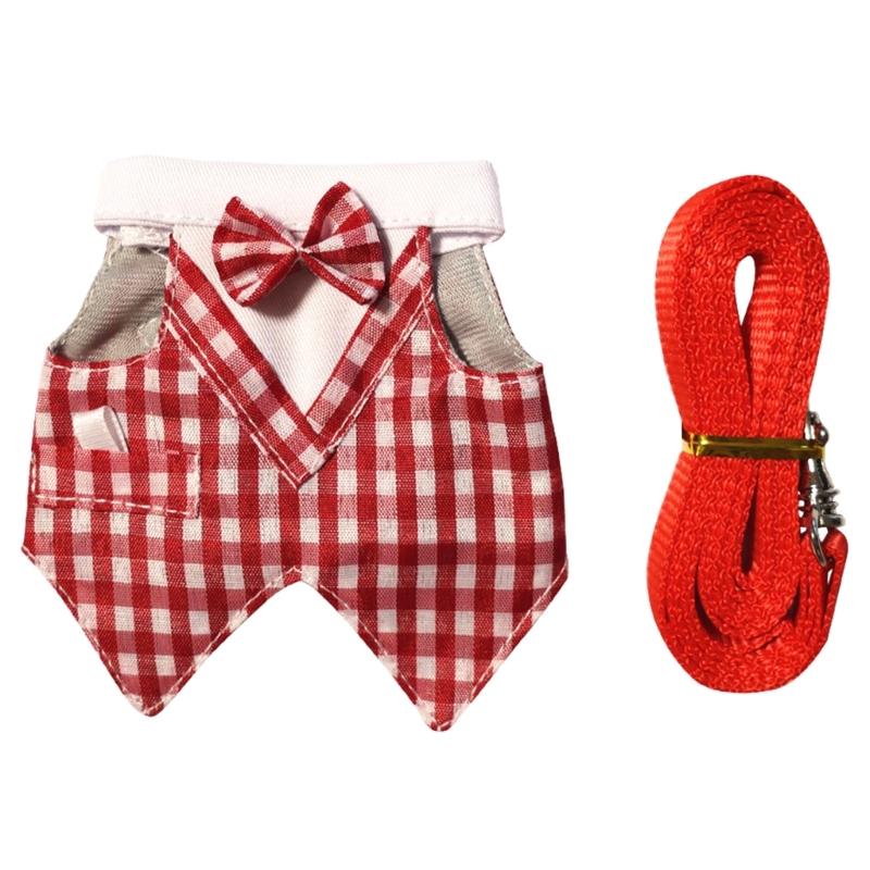 

Secure Reinforced Pet Rope with Affixed Checkered Skirt for Small Animals Safety During Walks Pleasant Design S.