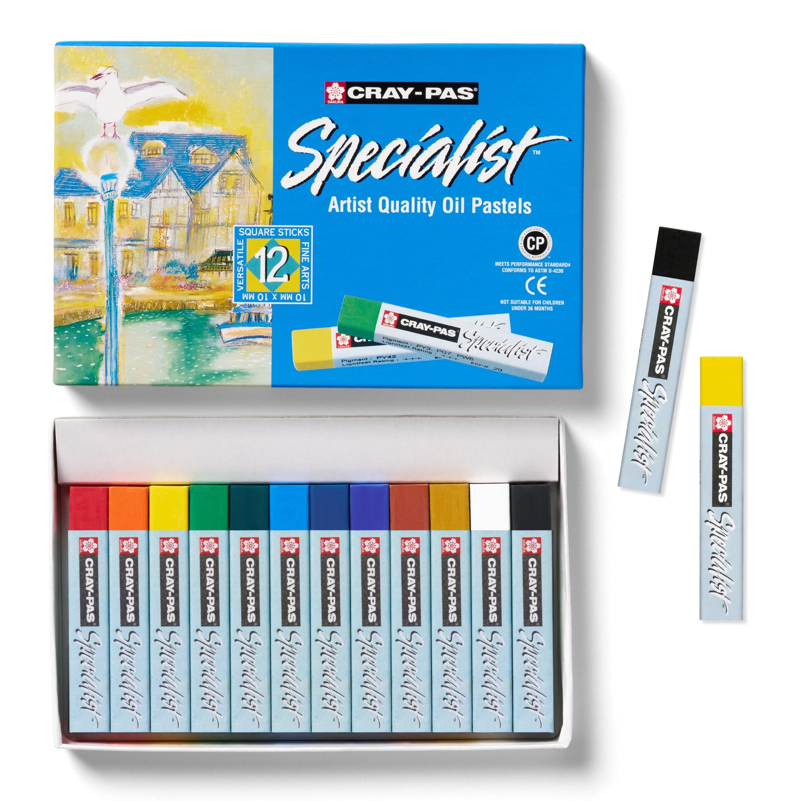 

SAKURA Craypas Specialist Crayons 12 Colors ESP12