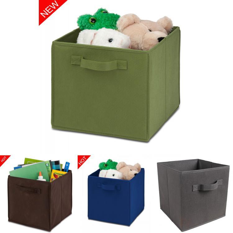 Modern Foldable Fabric Storage Box For Bedroom With 21l Capacity For Clothes Toys