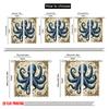 2pcs,2D Plane Printing Print Curtains Nautical Kraken Versatile Fabric (without Rod) All Seasons Use for Living Room, Office,