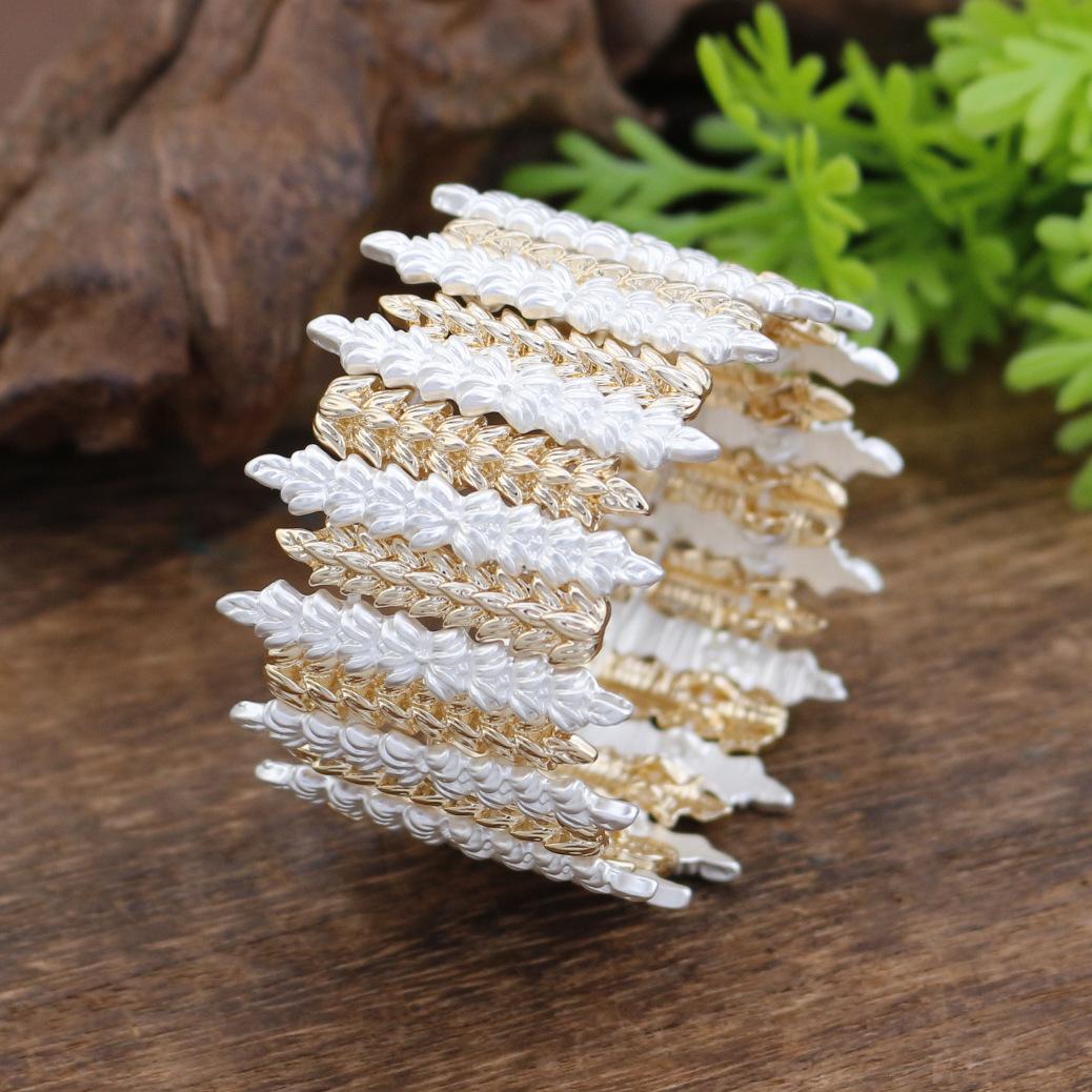 

Преувеличенный геометрический браслет на резинке с линиями, женский, с высоким чувством стиля, с нерегулярным узором, геометрический браслет