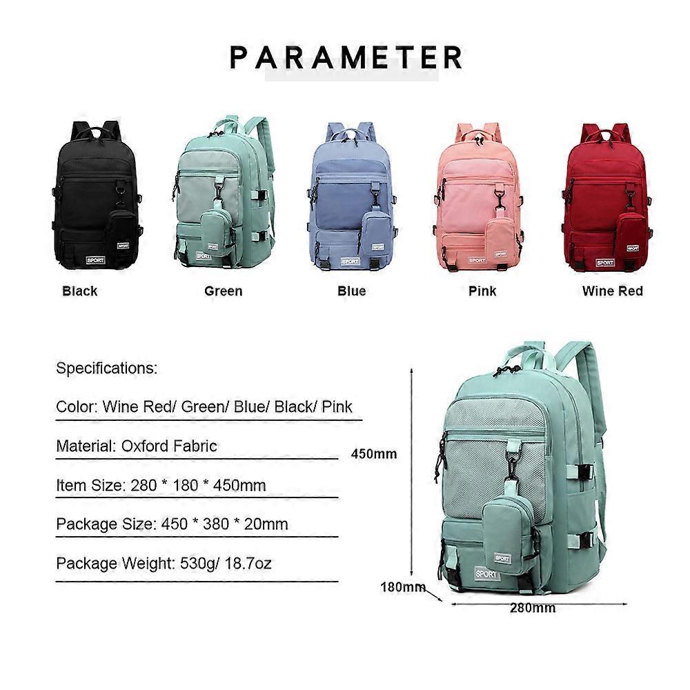 Portable Backpack Camping Travel Bag Large-Capacity Daypack with a Coin Purse for Men Women Camping Business Commuting Travel