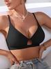 Women's Seamless Deep V Wireless Push-Up Camisole Bra
