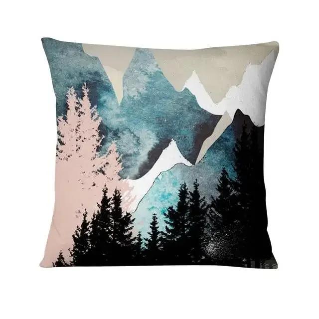Watercolor Forest Print Pillowcase Cushion Cover Decorative  Home Decor Sofa  Moda