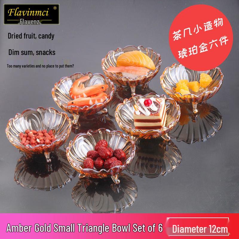 Flavinmci Creative Glass Snack & Fruit Plate