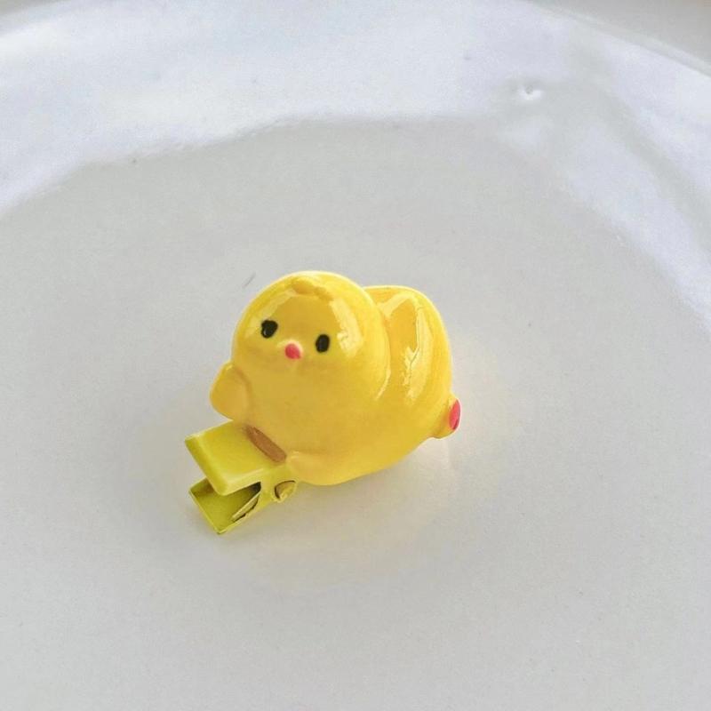 Princess Hair Clip 3D Chicken Hairpin Lovely Chick Hair Catch Barrettes Strong Hold Hairpin for Girls