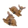 2 Stück Sika Hirsch Statue Skulptur Ornamente Tiermodell Kunsthandwerk Außengartendekoration Ornament