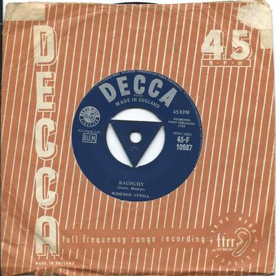 7inch Record WINIFRED ATWELL - Raunchy 45F10987 Decca 1958 UK Pop Used