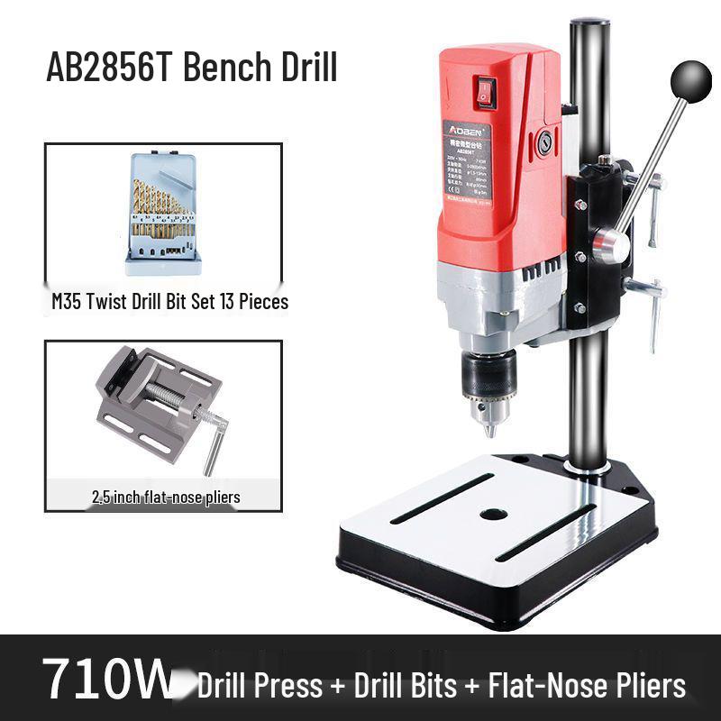 220V Mini Industrial Bench Drill Press - High Precision Multifunctional Turret Machine