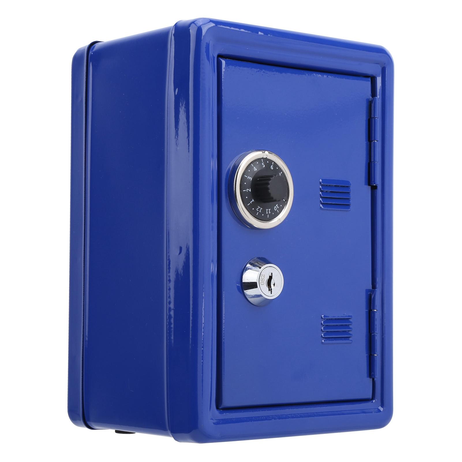 Enfants Mini clé argent mallette de rangement Simulation coffre-fort en métal Innovation présente des fournitures Blue