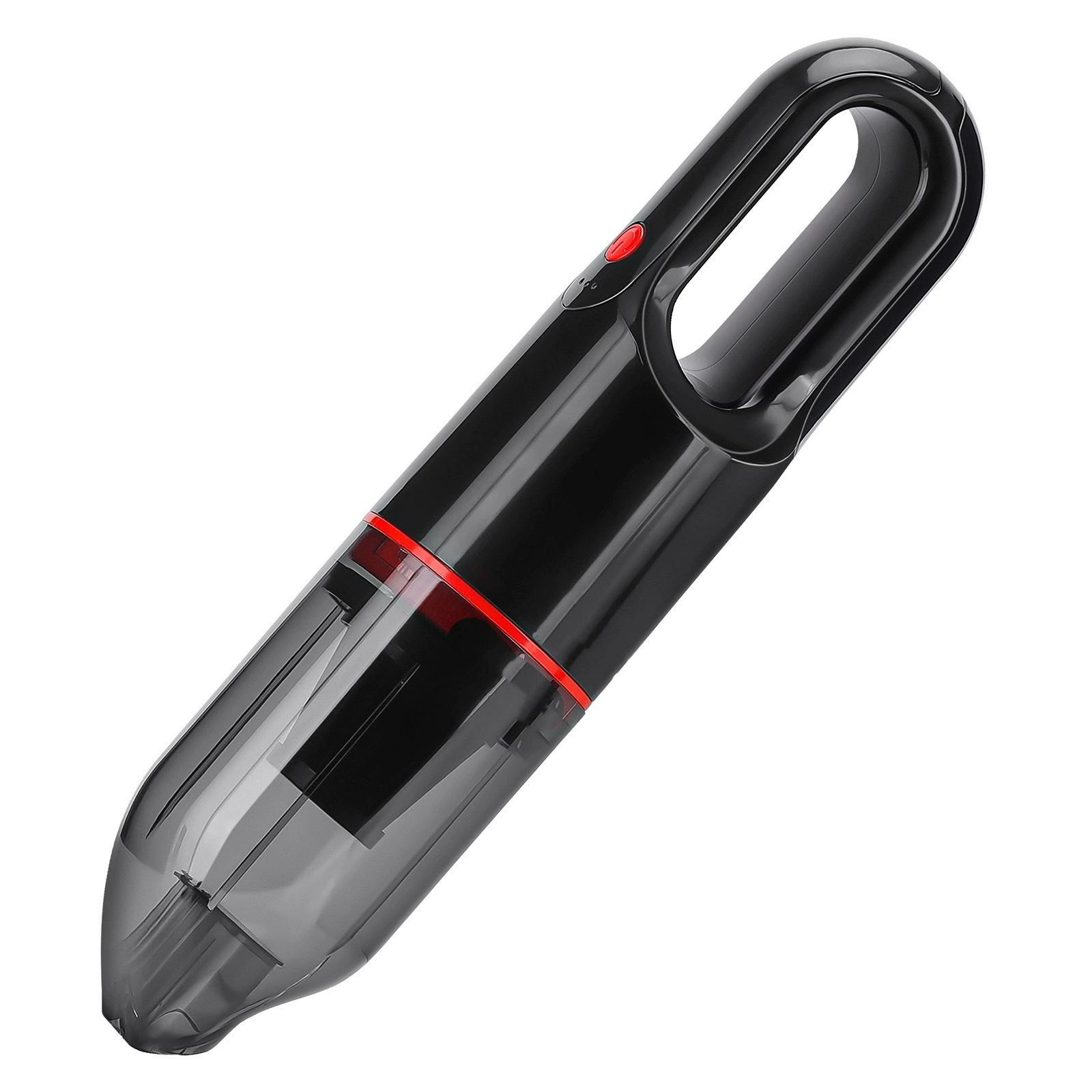 Portable handheld wireless car vacuum cleaner for home use, compact, high-power suction, mini car interior красный