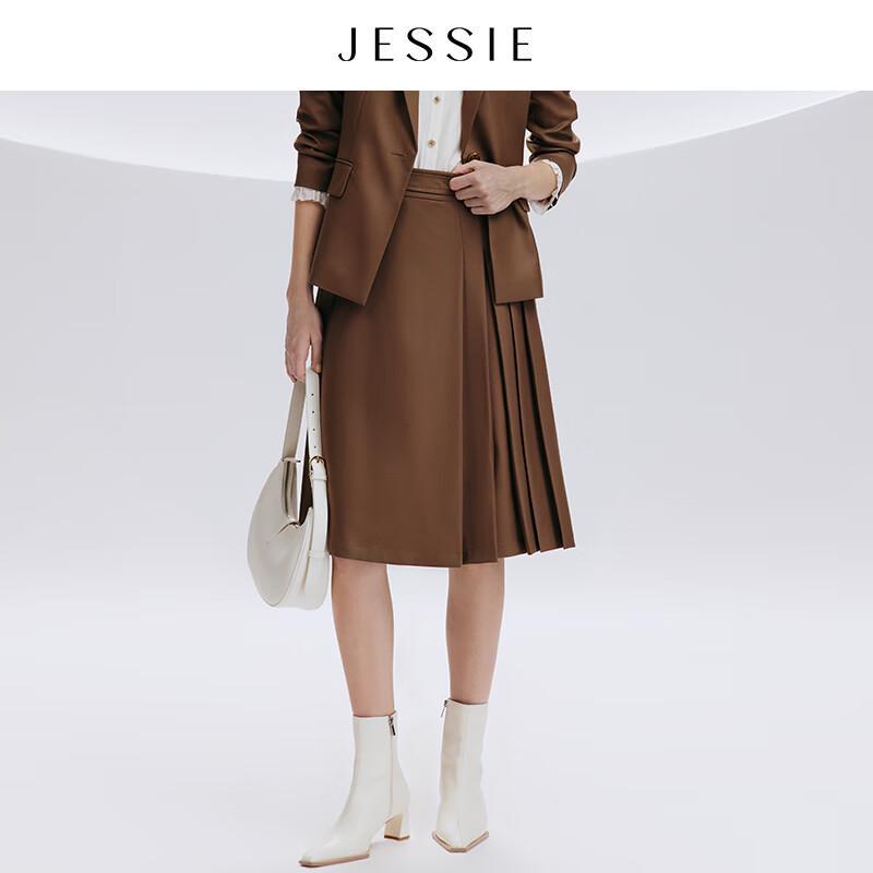 JESSIE Elegant High-Waist Pleated Midi Skirt