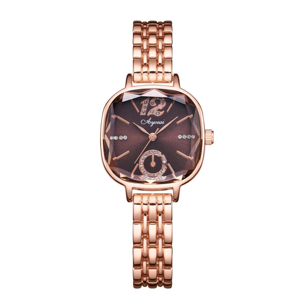 2024 Women's Trendy Square Dial Quartz Watch - Fashionable, Waterproof, Versatile