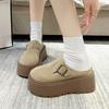 Fashion 2025 New Suede Thick Platform Boots Designer Slipper Casual Flats Slide Female Walking Fashion Loafers Winter Ankle Boots Women