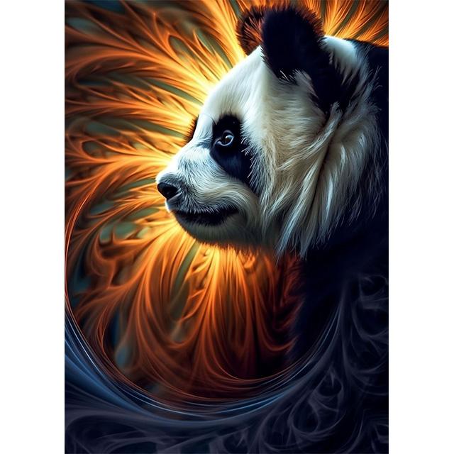 Golden Glowing Animal On Black Background Prints Poster Canvas Painting Modern Wall Art Pictures Living Room Bedroom Home Decor