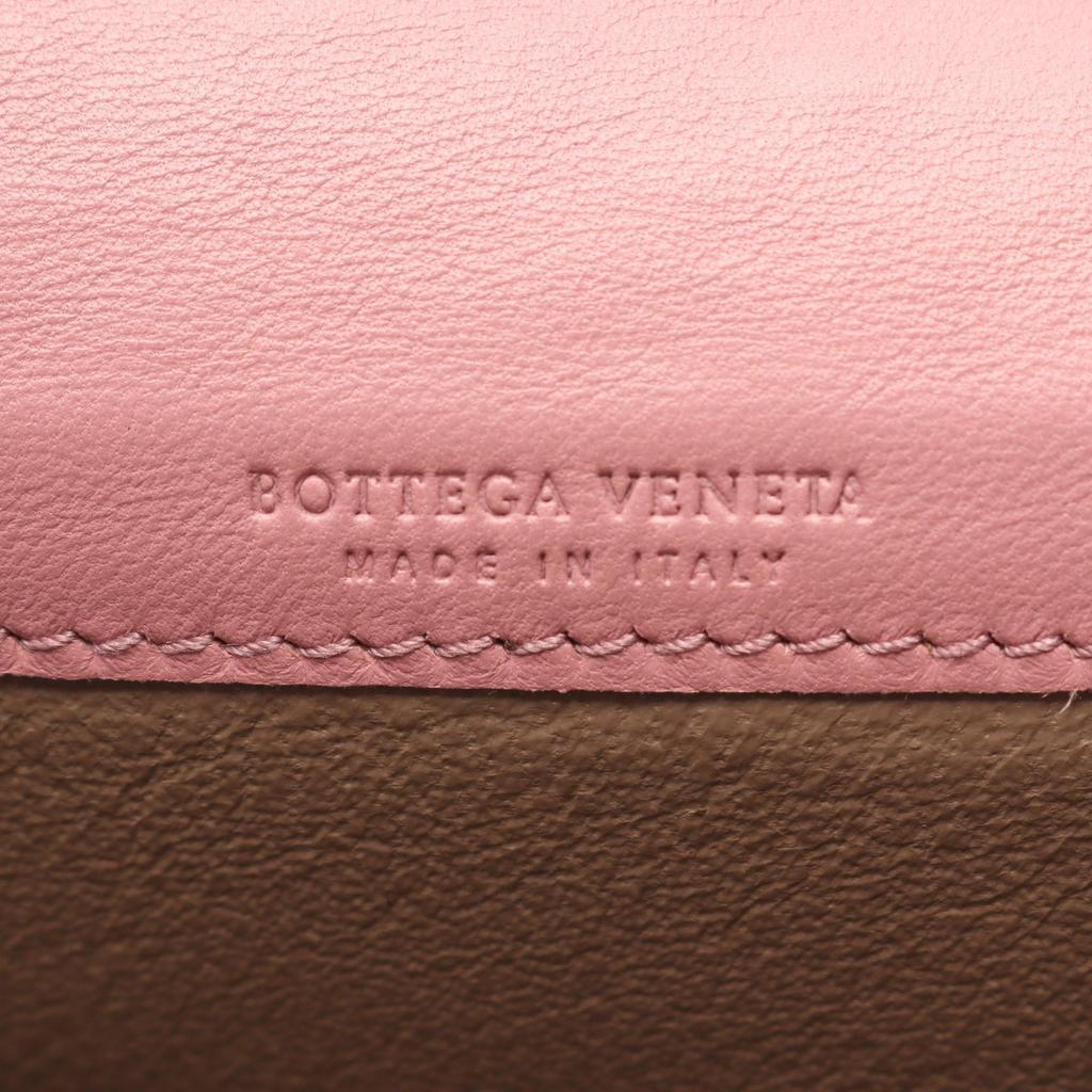Used BOTTEGA VENETA Intrecciato Bifoldpurse Leather Pink Used Women