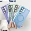 Translucent Lens Protect Shockproof Case For Samsung S25 S24 S23 FE S22 Ultra Plus A56 A36 A26 A16 06 For Magsafe Magnetic Cover