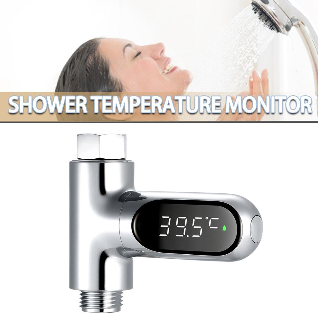 

PDTO Цифровой душ Температура Водонепроницаемый светодиодный дисплей Монитор термометра воды