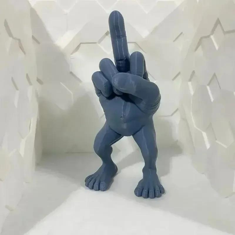 Middle Finger Character with Legs, Office Desk, Resin Accessories, Creative, Fun, Funny Party Art Ornaments, Surprise Friends