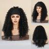 Black Women's Headscarf Wig African Curly Hair Headband Kinky Wigs