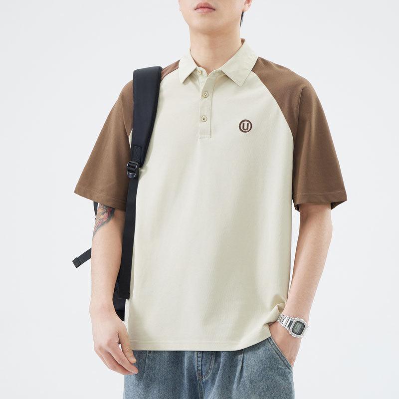 Men's Summer New Loose Short-sleeved POLO Shirt Men's Lapel Thin Short T-top