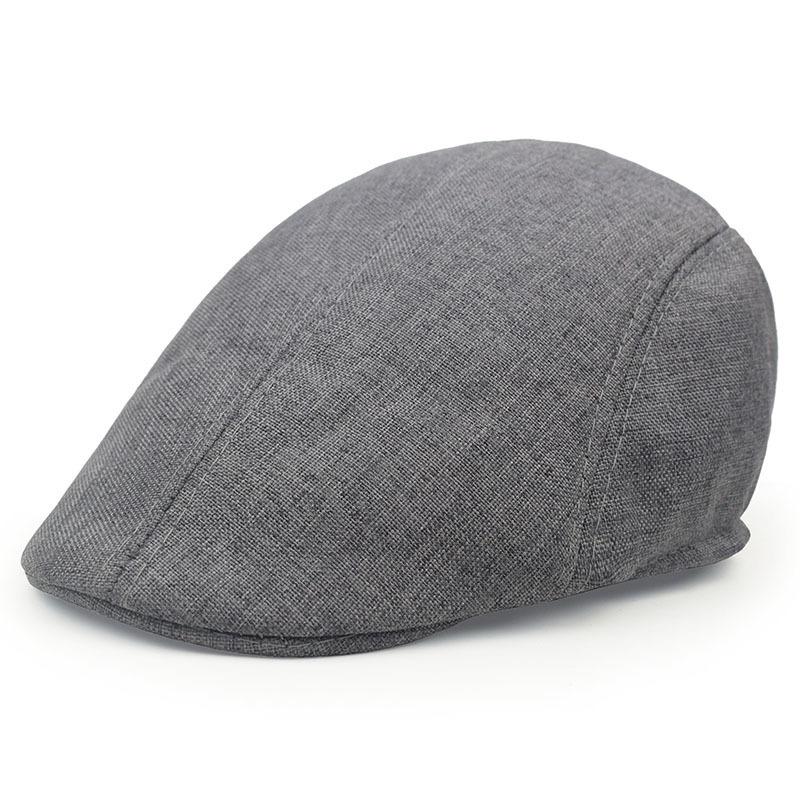 Solid color beret new men's spring and summer European and American retro forward cap cloth hat