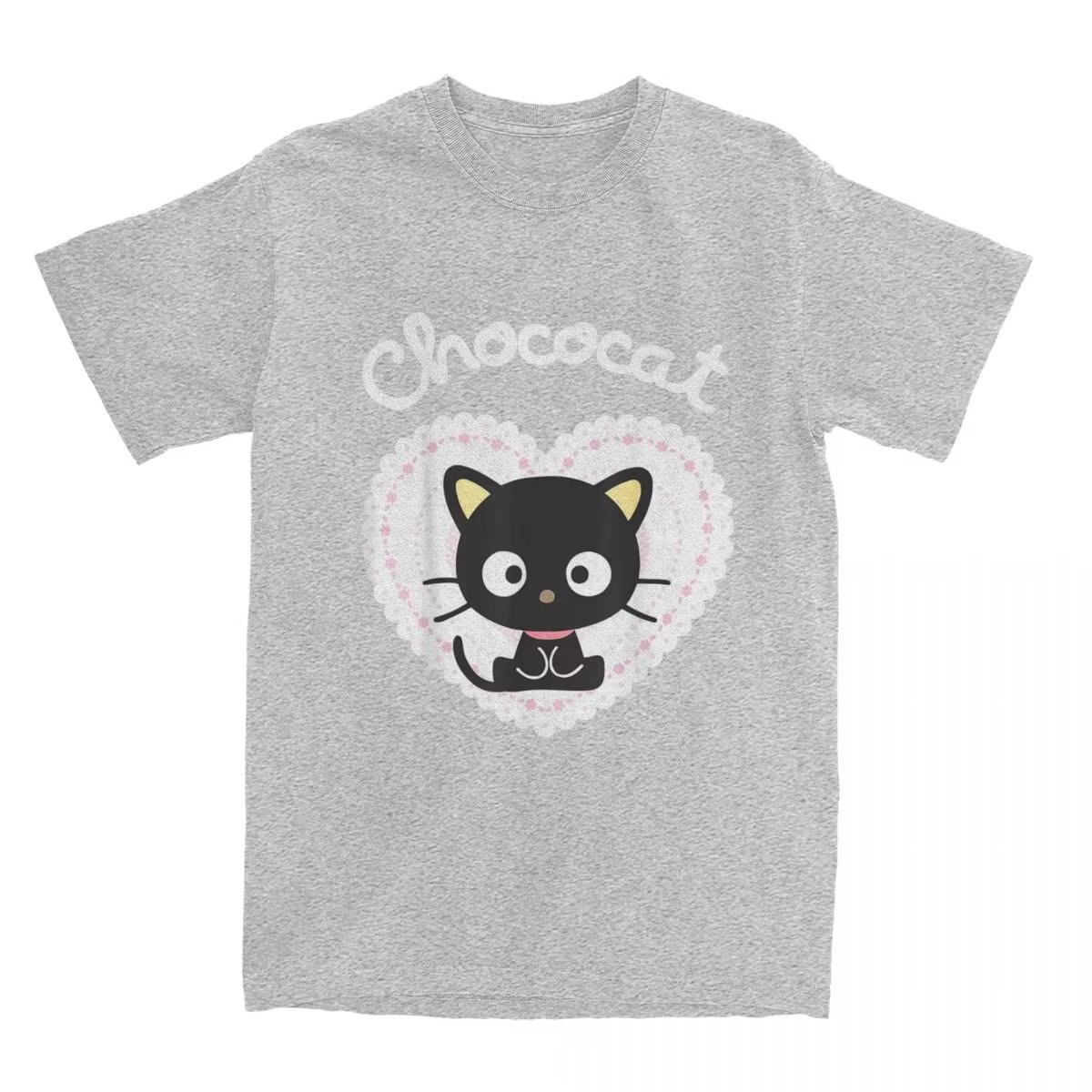 

Chococat Солодкий Валентин для Чоловіків Жінок Футболки Круті Футболки з Коротким Рукавом Футболки з Круглим Вирізом Чиста Бавовна Одяг для Вечірок XXL чорний